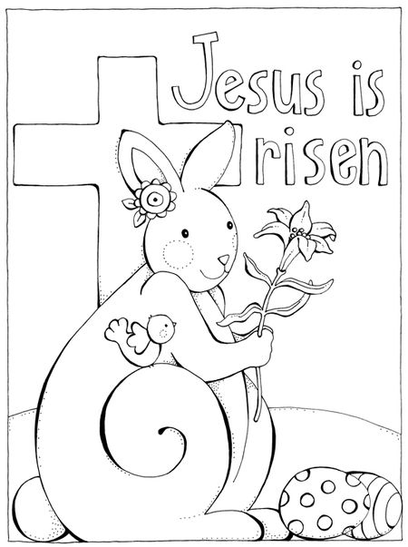 450x603 Printable Free Christian Easter Coloring Pages Color Bros