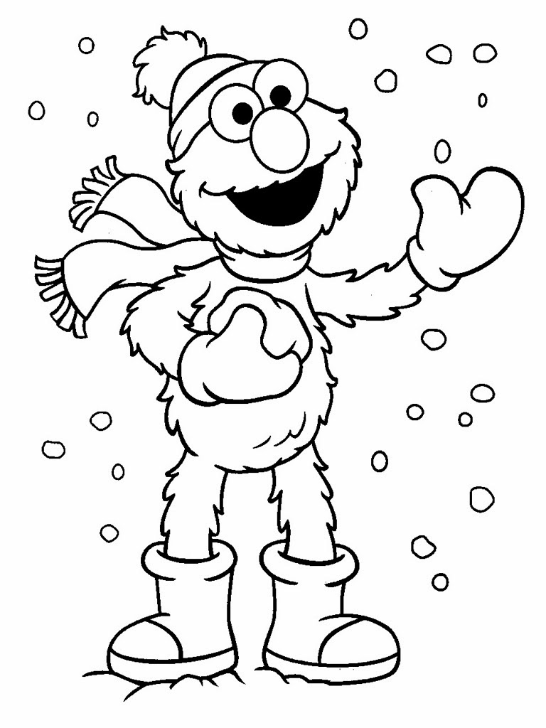Elmo Christmas Coloring Pages Free 768x1024 Elmo Christmas Coloring Pages Free
