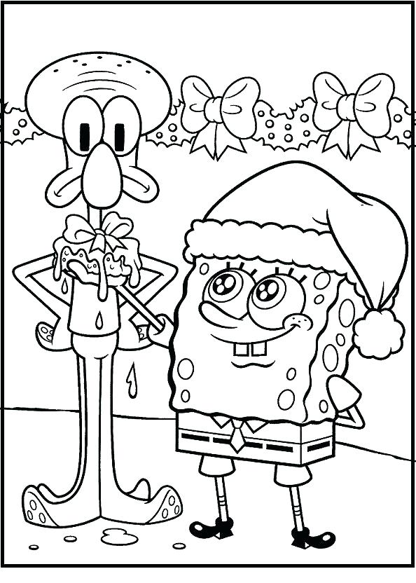 594x832 Spongebob Christmas Coloring Pages Free Coloring Pages And Take