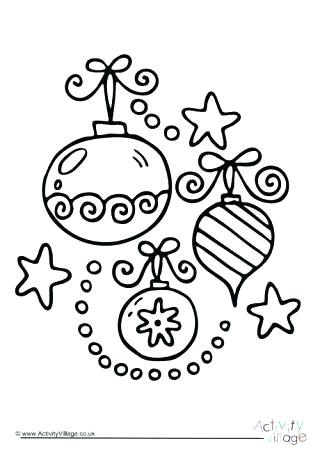 320x453 Christmas Ornament Coloring Sheets