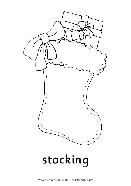 Printable Coloring Pages Of Christmas Stocking With Horizontal Lines 8