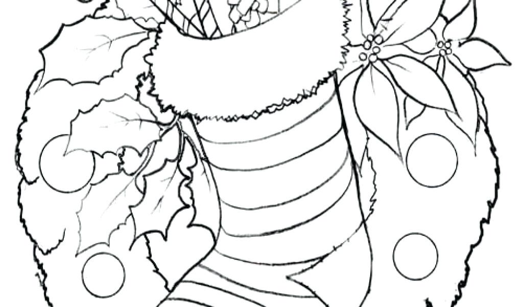 1024x600 Stocking Coloring Page Puppy For Present In Stockings Coloring