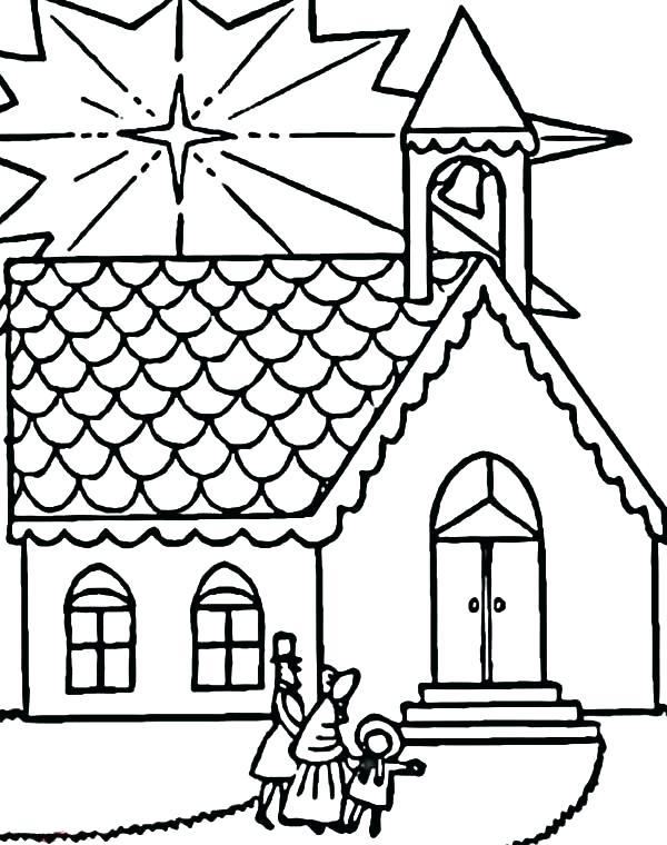 600x760 Church Coloring Pages Christian Coloring Pages Church Page Color