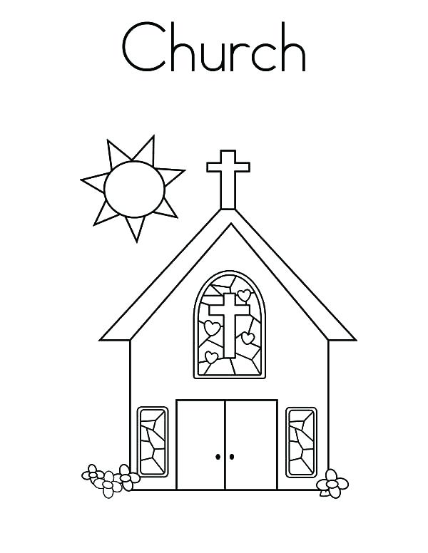 600x776 Free Childrens Coloring Pages Church Coloring Page Church Coloring