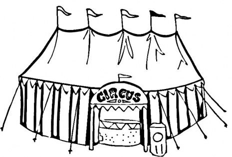 Circus Tent Coloring Page School 465x314 Circus Tent Coloring Page School