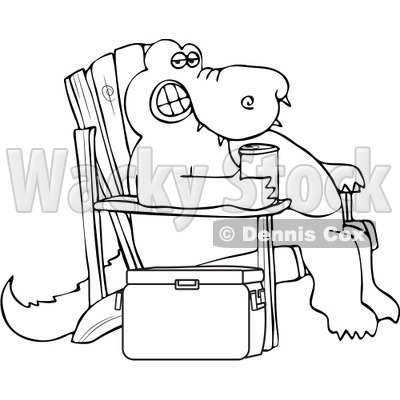 400x400 Adirondack Chairs Coloring Pages Free Vector Clip Art Illustration