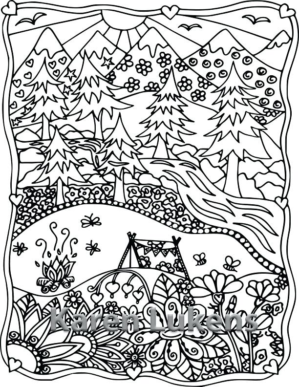Camping Coloring Pages Sheets And Pictures Color Online Camping 1 612x792 Camping Coloring Pages Sheets And Pictures Color Online Camping 1