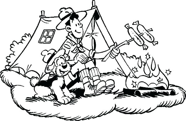 Camping Coloring Sheets Camping Coloring Pages And Sheets 600x390 Camping Coloring Sheets Camping Coloring Pages And Sheets