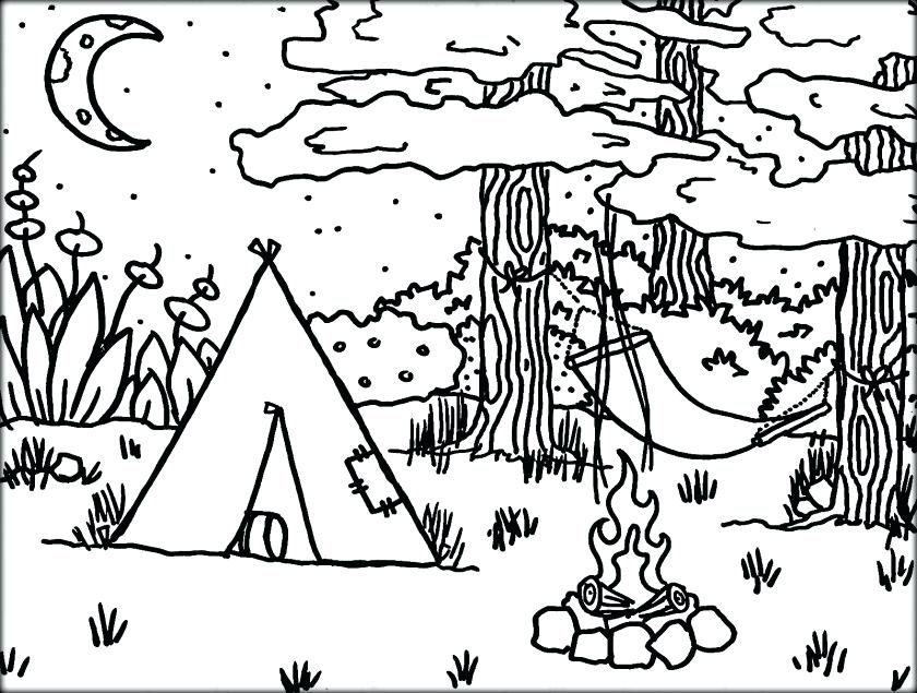 Camping Themed Coloring Pages Camping Coloring Book Camping 840x635 Camping Themed Coloring Pages Camping Coloring Book Camping