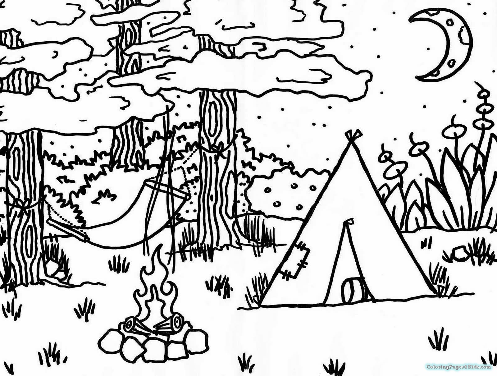 Free Preschool Camping Theme Coloring Pages Coloring Pages For Kids 1600x1210 Free Preschool Camping Theme Coloring Pages Coloring Pages For Kids