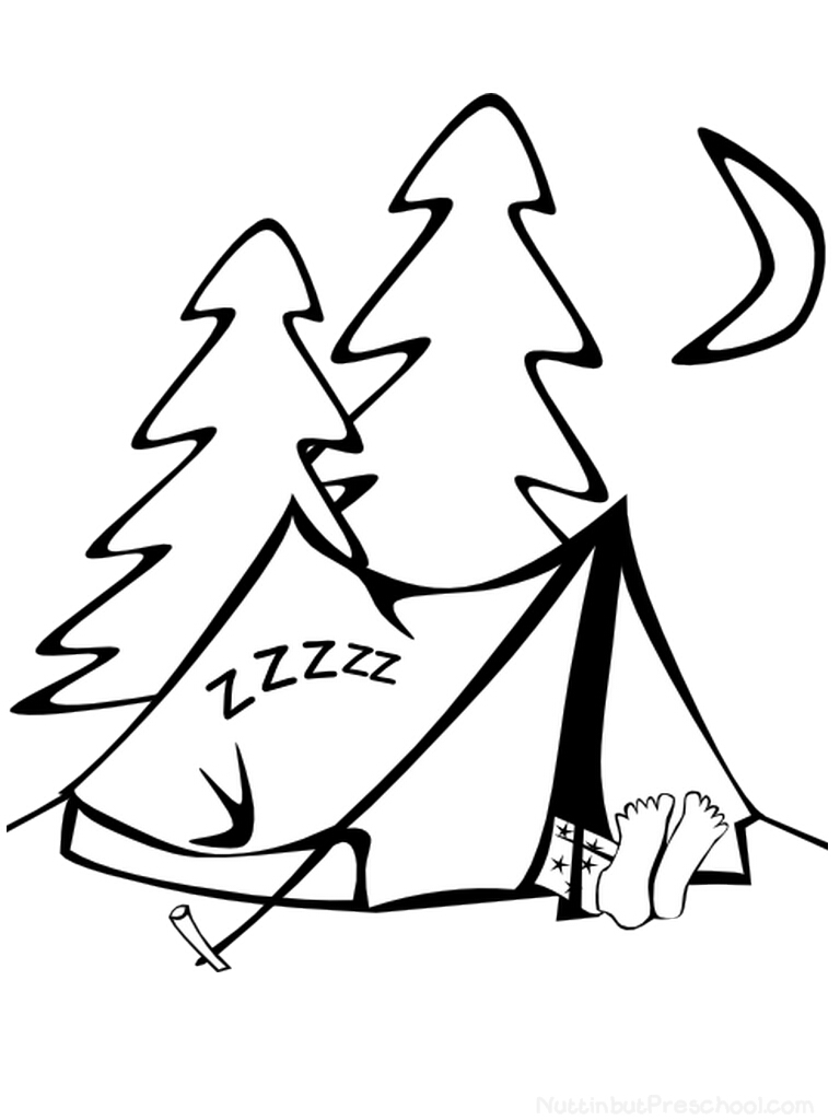 Camping Coloring Page Nuttin' But Preschool 768x1024 Camping Coloring Page Nuttin' But Preschool