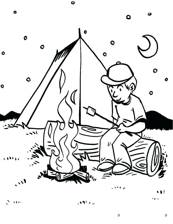 Camping Coloring Pages Camping Coloring Page Camping Coloring 600x776 Camping Coloring Pages Camping Coloring Page Camping Coloring