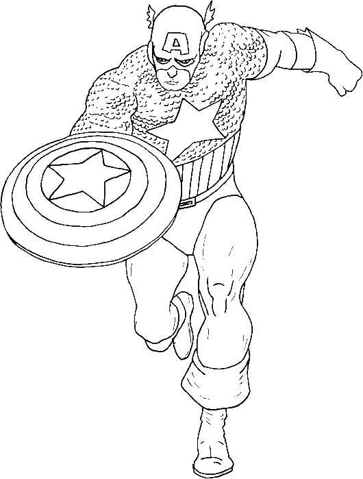 Captain America Is A Super Hero Coloring Pages 530x699 Captain America Is A Super Hero Coloring Pages