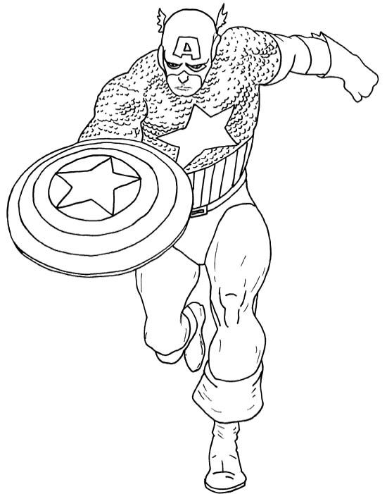 Captain America Shield Coloring Pages 550x701 Captain America Shield Coloring Pages