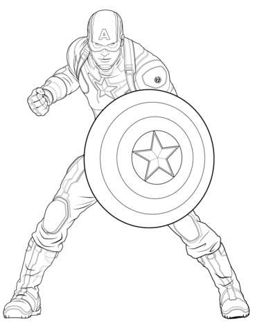 Coloring Pages Captain America 365x480 Coloring Pages Captain America