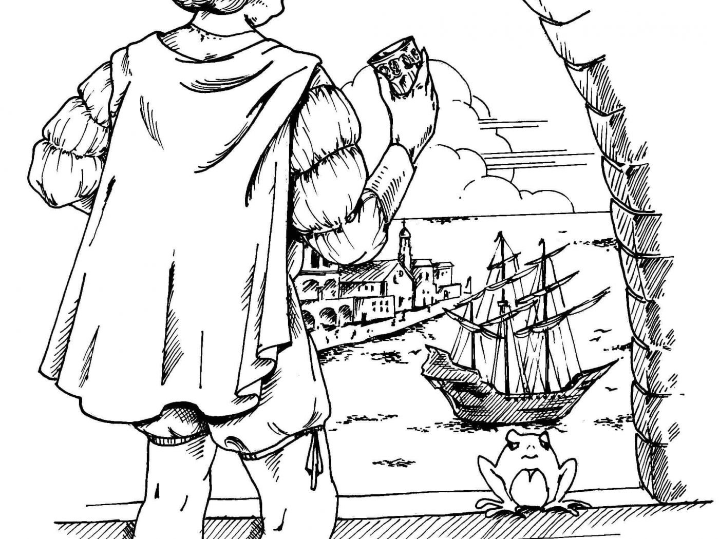 1400x1050 Christopher Columbus Coloring Pages For Kids Easy Free Day Page