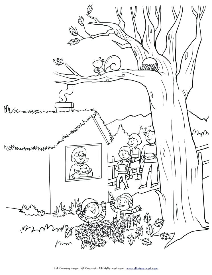 744x968 Coloring Pages Fall Fall Trees Coloring Pages Free Autumn And Fall
