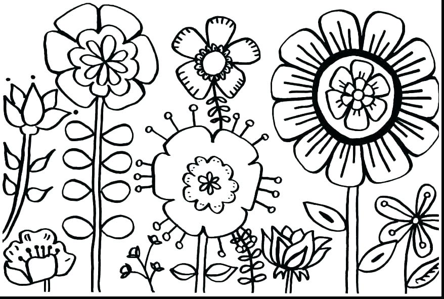 Free Printable Coloring Pages Of Flowers Coloring Pages Flowers 878x591 Free Printable Coloring Pages Of Flowers Coloring Pages Flowers