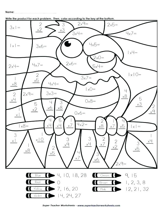 640x828 Digit Multiplication Coloring Pages Kelpies Worksheets Digit