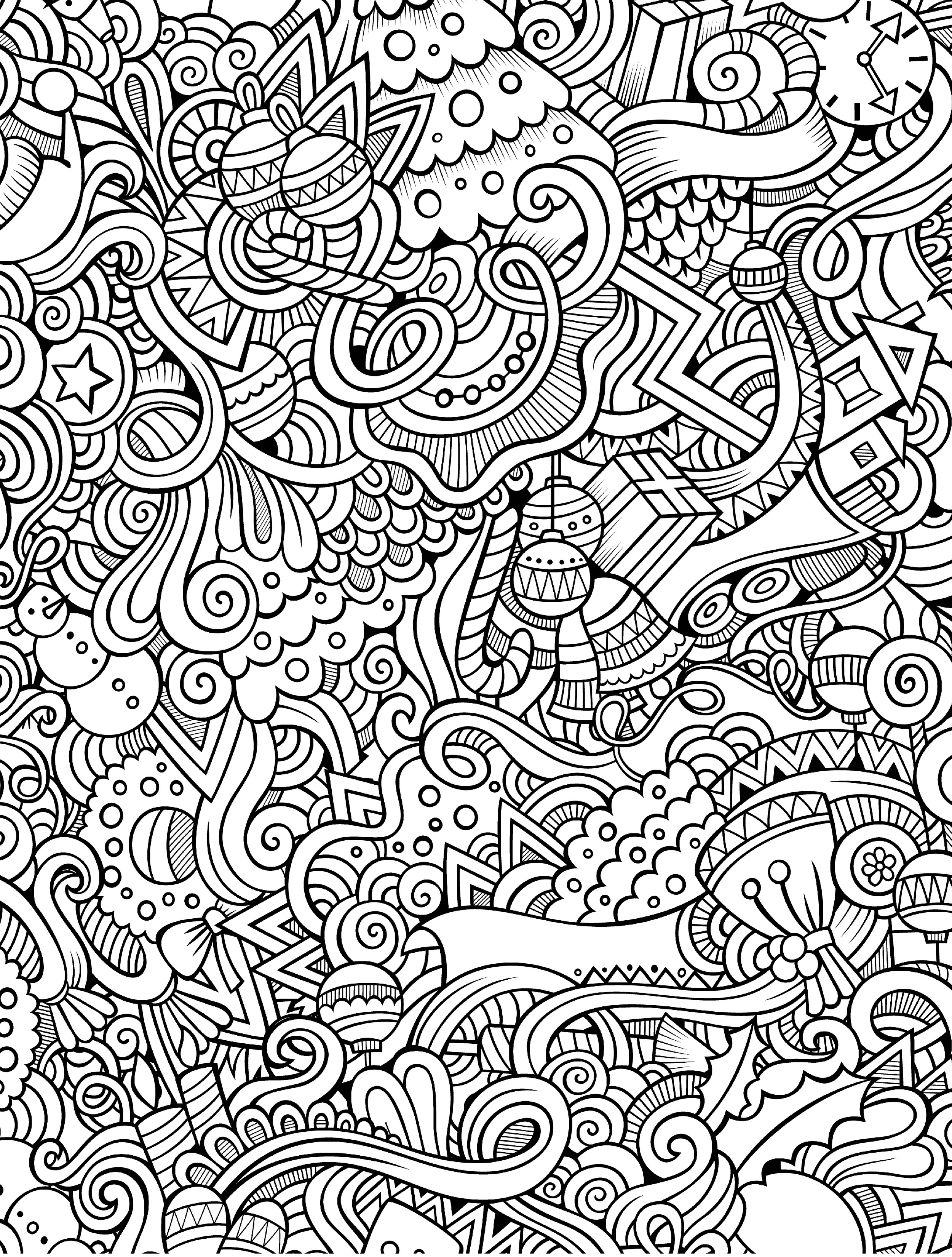 Christmas Coloring Pages For Adults Pdf 2500x3300 Christmas Coloring Pages For Adults Pdf