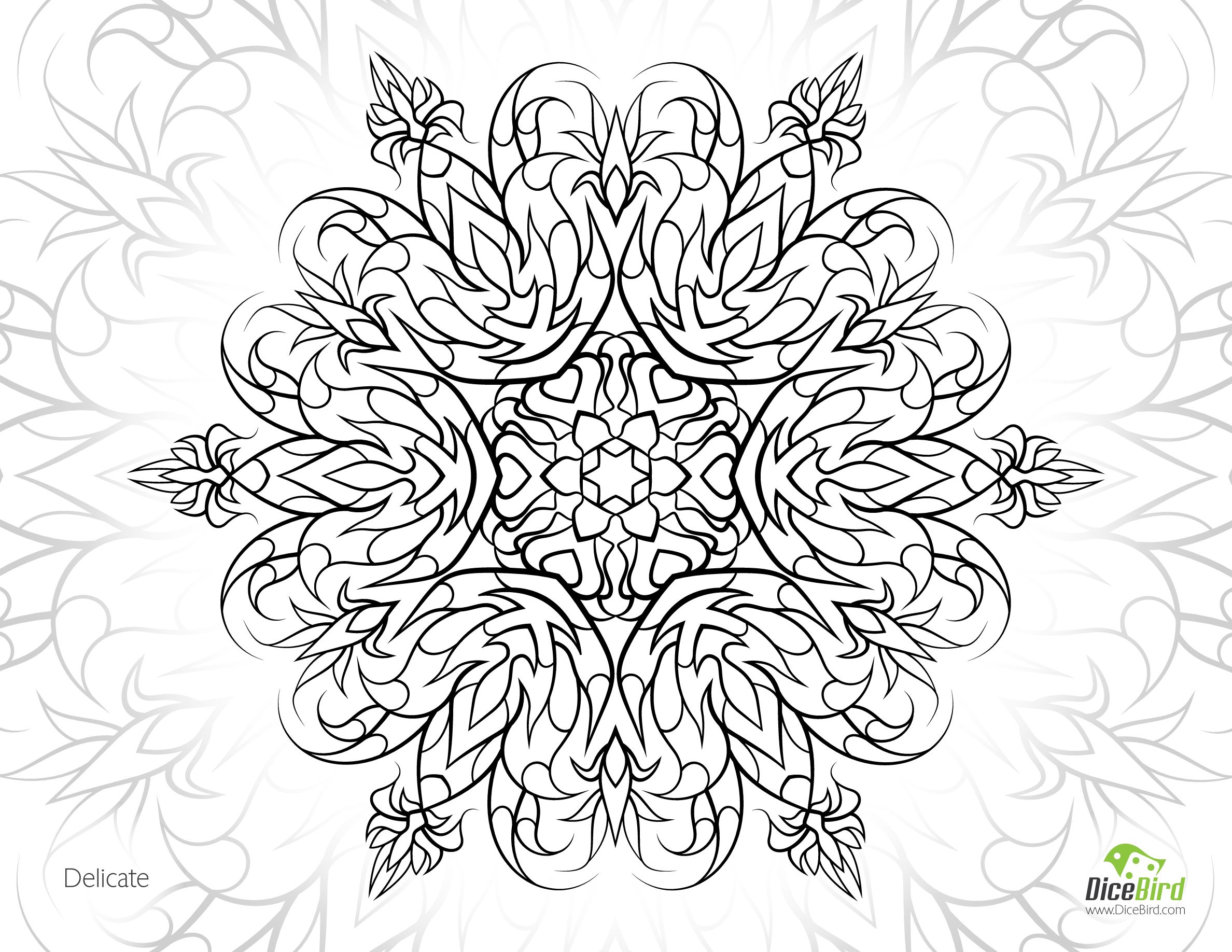 2376x1836 Delicate Flower Free Printable Coloring Pages Adults Only Mental