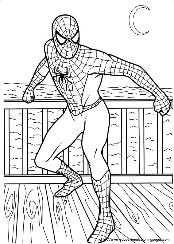 Kids Spiderman Coloring Pages 567x794 Kids Spiderman Coloring Pages
