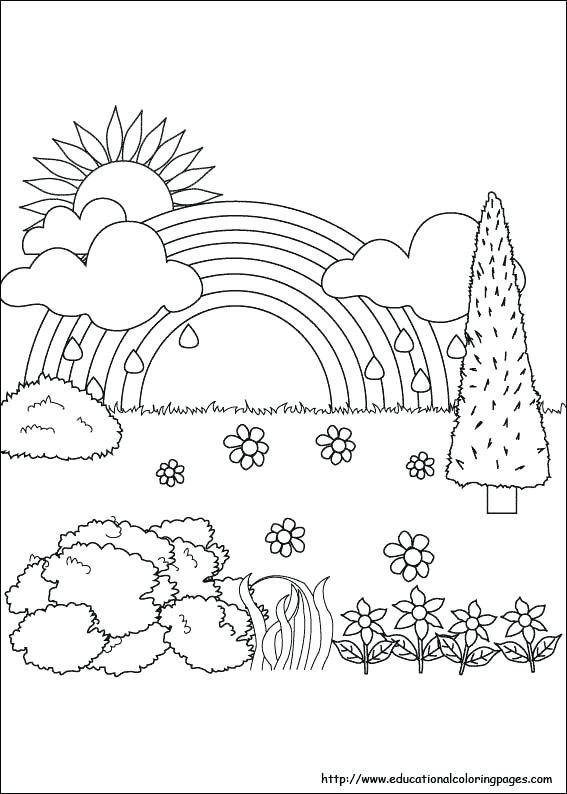 567x794 Nature Scene Coloring Pages Nature Scene Coloring Sheets Nature