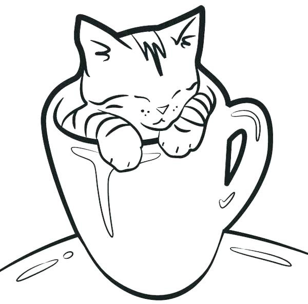 600x592 Inspirational Coloring Pages Kittens Printable Cute Cat Coloring