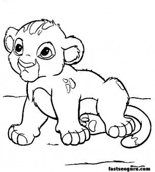 Free Coloring Sheets Kids On Coloring Pages Young Simba Cartoon 305x338 Free Coloring Sheets Kids On Coloring Pages Young Simba Cartoon