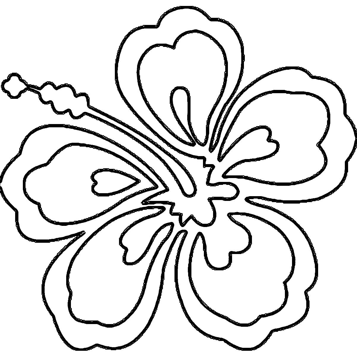 Free Coloring Pages Of Hawaiian Flowers