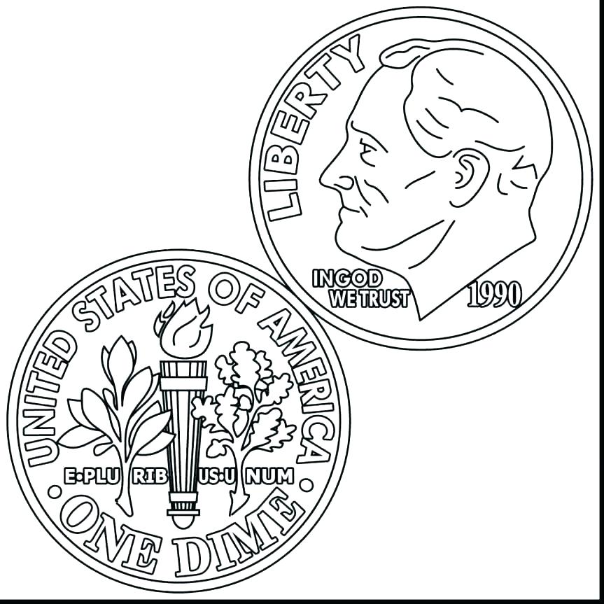 863x863 Coin Coloring Pages Coin Coloring Pages Amazing Coin Coloring Page