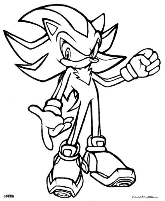 Shadow The Hedgehog Coloring Pages T Sonic 564x685 Shadow The Hedgehog Coloring Pages T Sonic