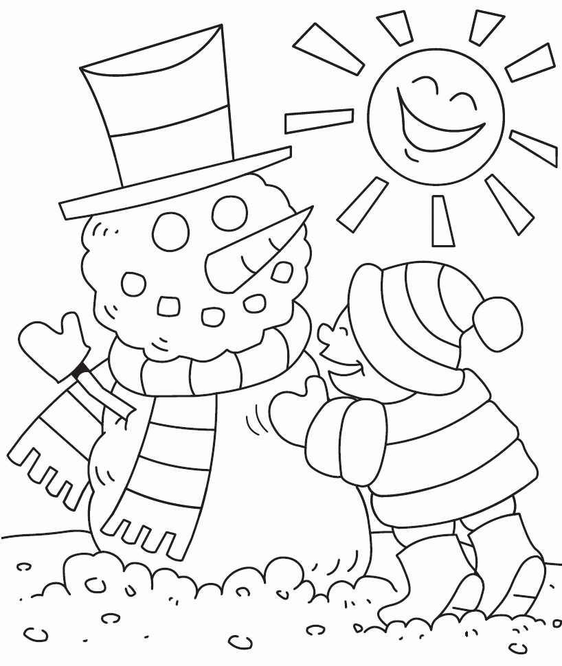 818x970 Best Of Fun Easy Winter Coloring Pages Collection Great