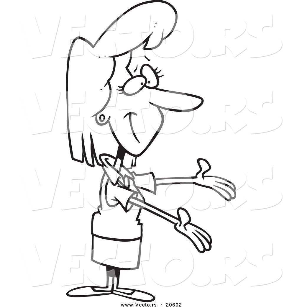 Vector Of A Cartoon Forgiving Woman 1024x1044 Vector Of A Cartoon Forgiving Woman