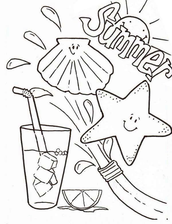 Summertime Fresh Drink Coloring Page 600x784 Summertime Fresh Drink Coloring Page