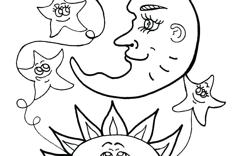 820x544 Moon Coloring Pages Free