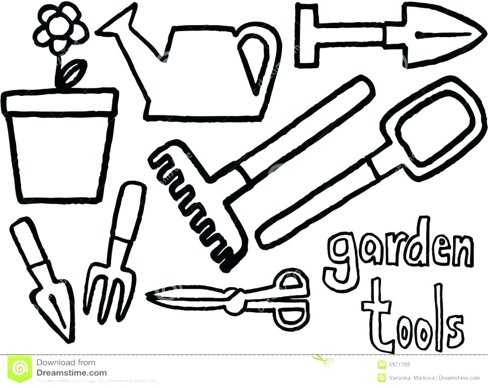 971x773 Free Coloring Pages Garden Tools Page Articles With On Tool Pa