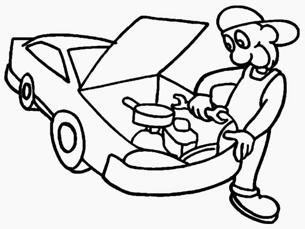 1024x768 Mechanics Coloring Pages