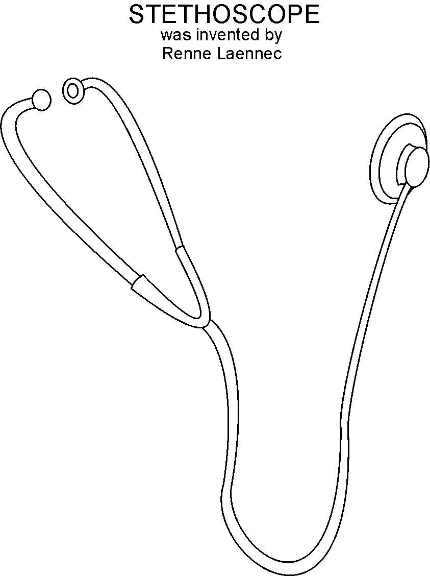 843x1128 Weird Doctor Tools Coloring Page Stethoscope Printable