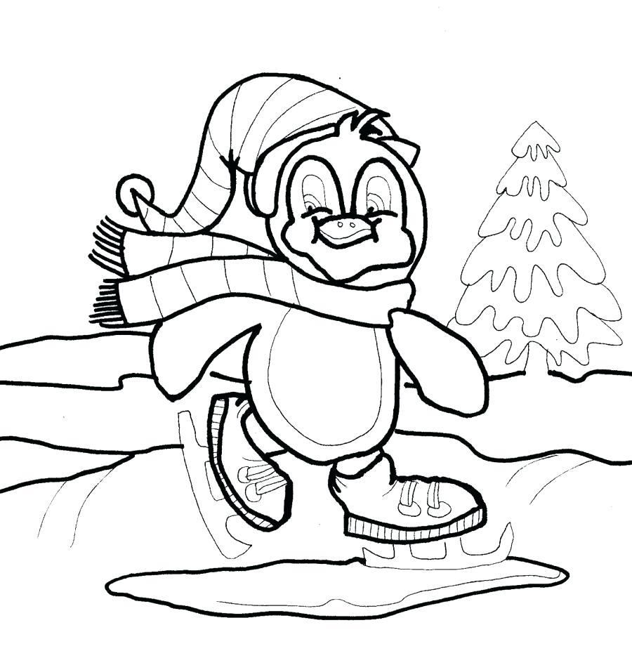 900x927 Coloring Page ~ Coloring Pages Winter Sheet Scenes Sheets Free