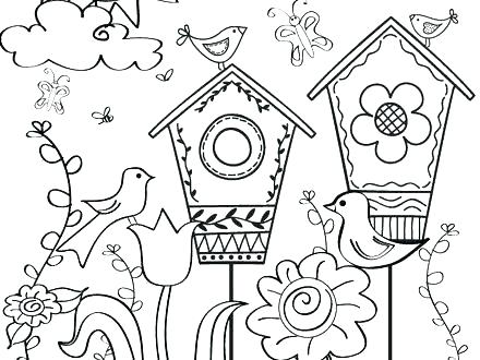 Spring Pictures Coloring Pages Free Printable Spring Coloring 440x330 Spring Pictures Coloring Pages Free Printable Spring Coloring