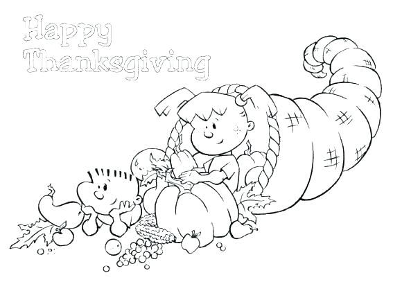 580x407 Cornucopia Printable Coloring Pages Free Printable Cornucopia