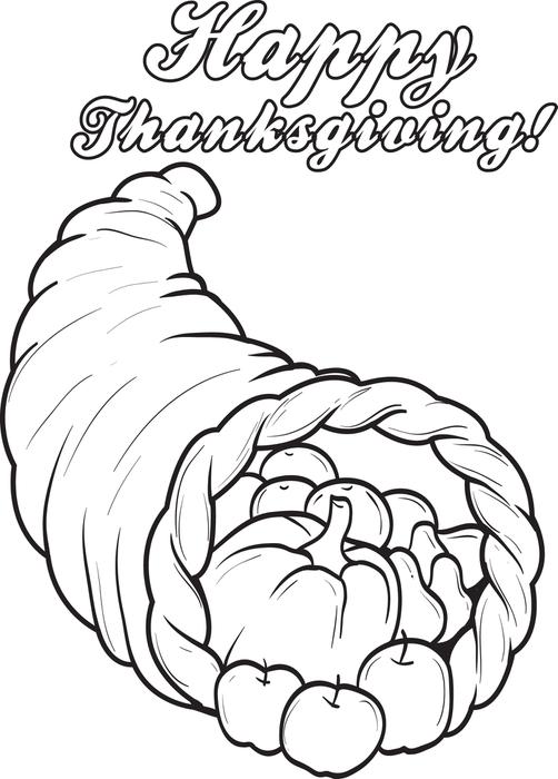 502x700 Smart Ideas Cornucopia Coloring Pages Printable Thanksgiving