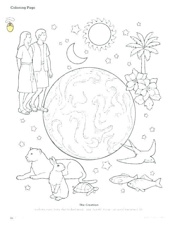 Creation Coloring Pages Coloring Pages Of Bible Creation Story 590x767 Creation Coloring Pages Coloring Pages Of Bible Creation Story