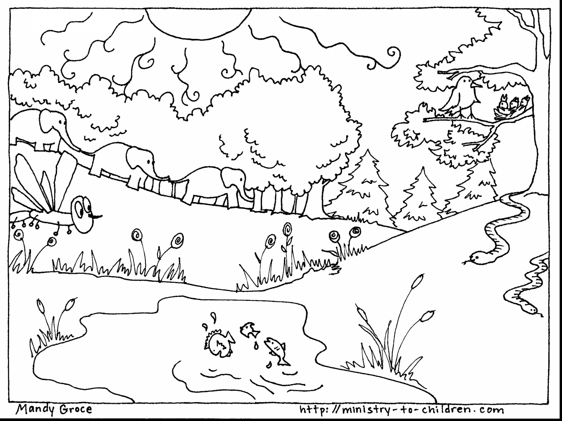 Days Of Creation Coloring Pages Free 2384x1786 Days Of Creation Coloring Pages Free