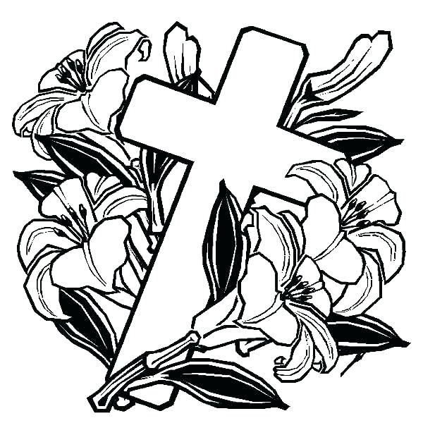 600x600 Cross Printable Coloring Pages Free Printable Cross Coloring