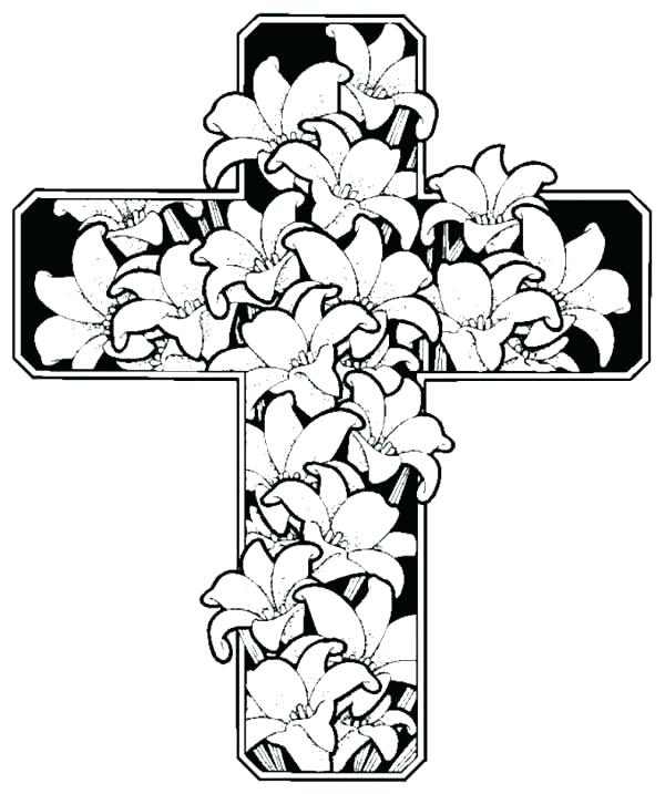 600x717 Coloring Pages Of Crosses Coloring Pages Crosses Cross Coloring