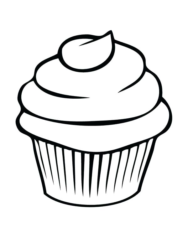 600x776 Cupcakes Coloring Pages How To Draw Cupcake Of Free