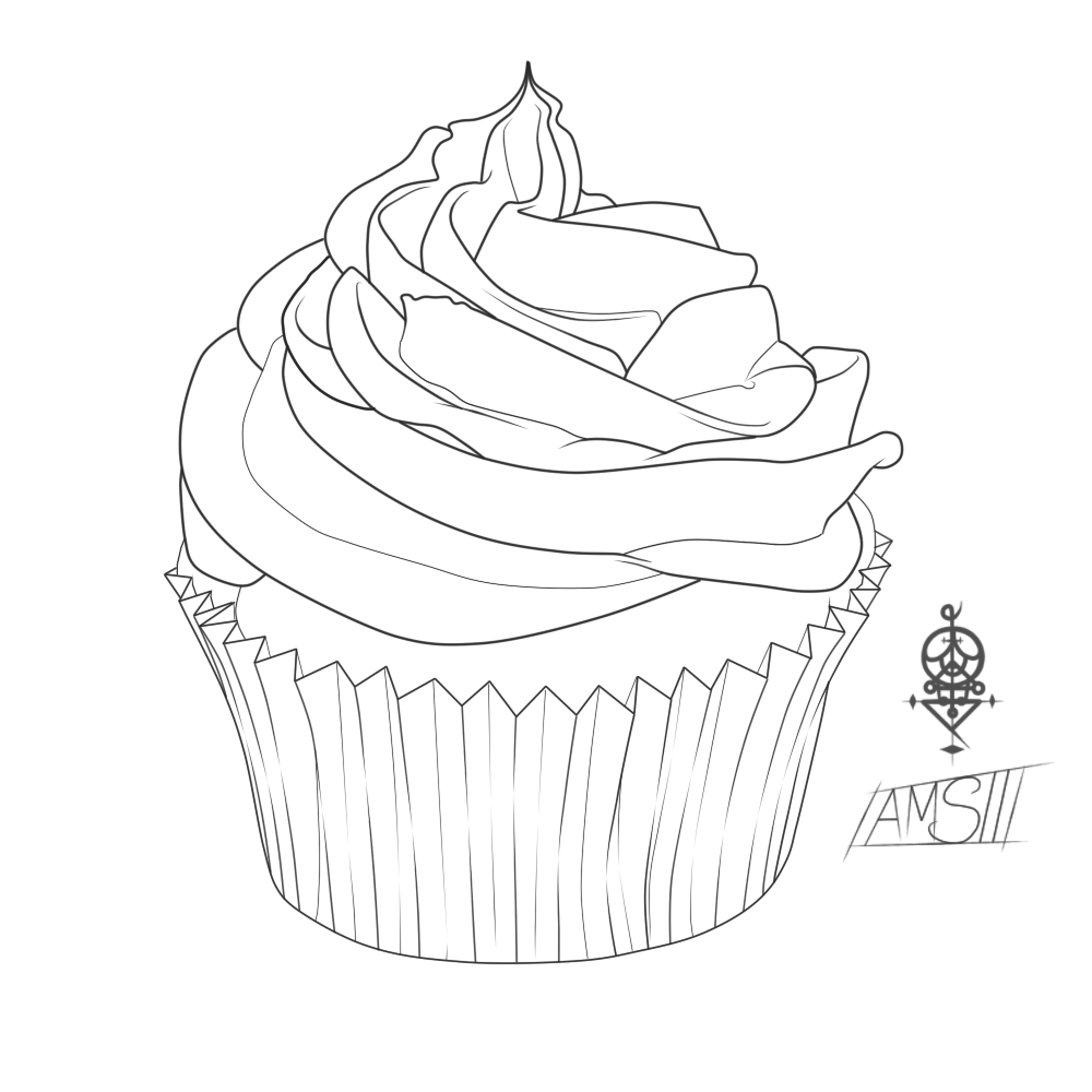 1000x1000 Free Printable Cupcake Coloring Pages For Kids