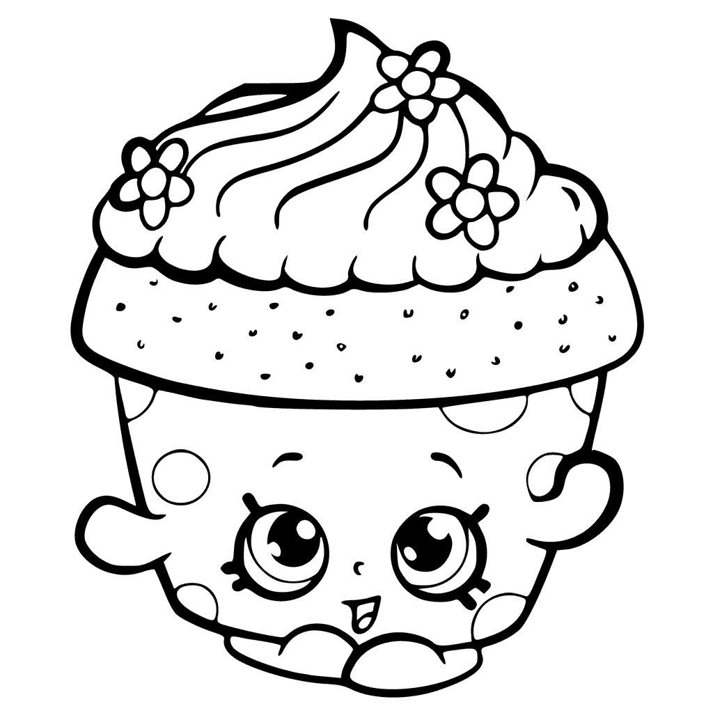 1024x1024 Shopkins Cupcakes Coloring Pages
